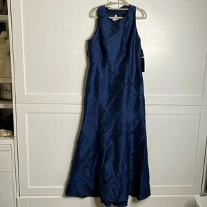 ALFRED SUNG Navy Blue Formal Dress